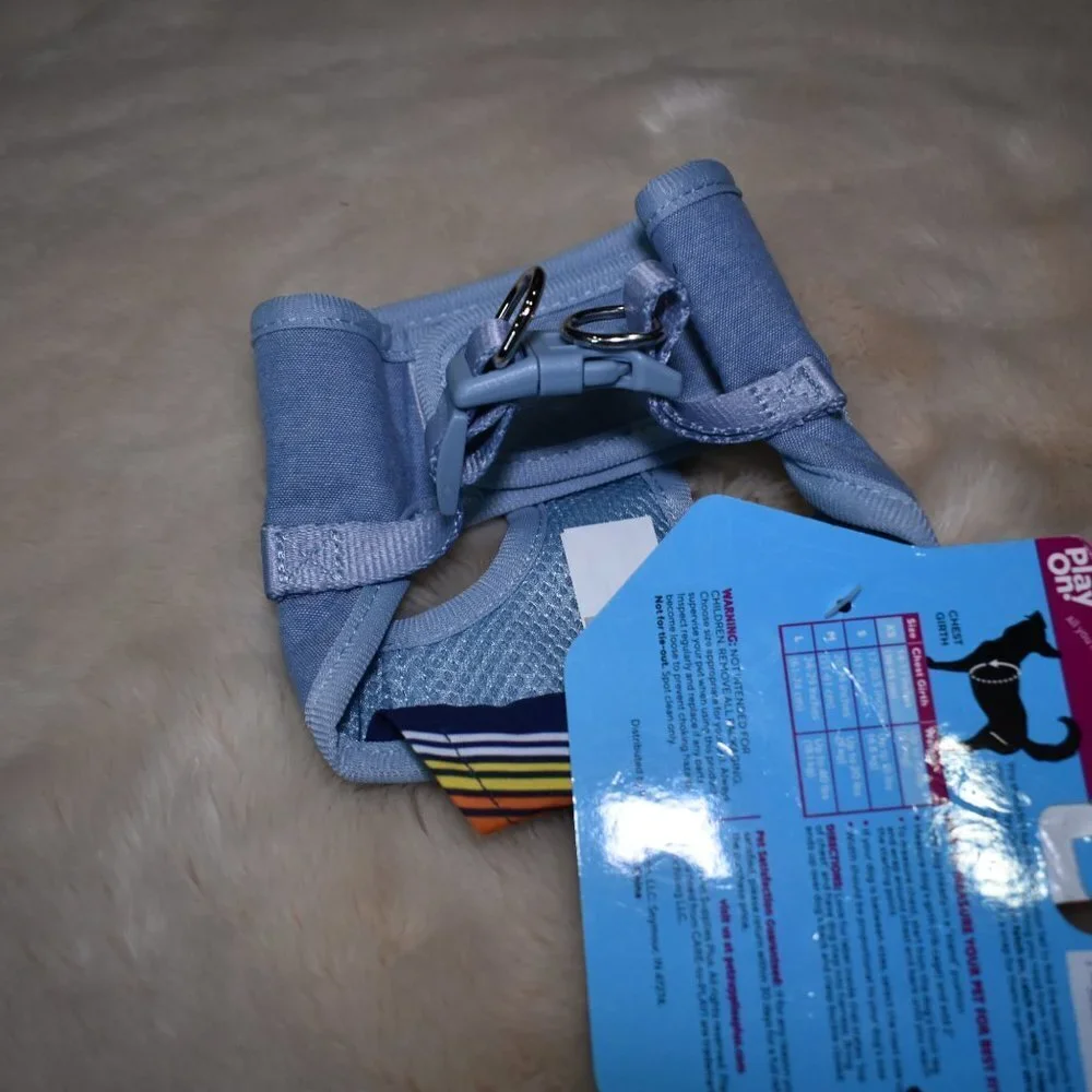 Small Blue Jacket Harness For Small Dog